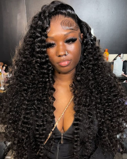 Beginner Friendly Glueless Wigs Water Wave Pre Cut Human Hair Wig 4x4 HD Lace Closure 180 Density