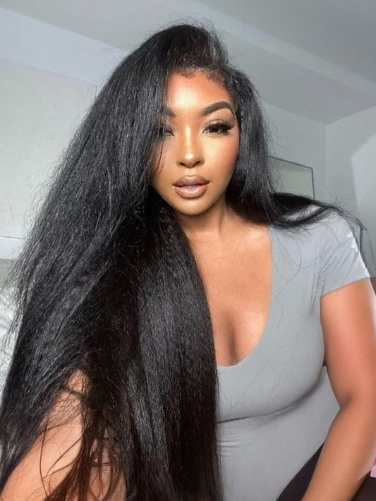 Hairneetc HD Yaki Straight Glueless Wig