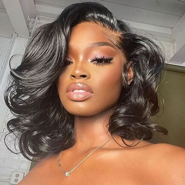 Glueless Body Wave Wig 5x5 HD Lace Wig Short Bob Wig