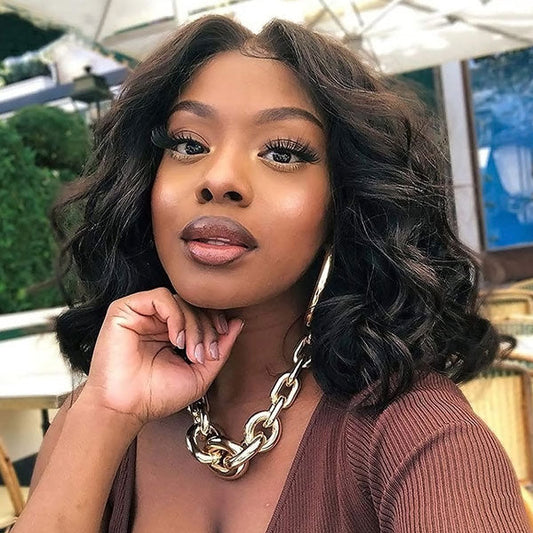 Glueless Body Wave Wig 5x5 HD Lace Wig Short Bob Wig