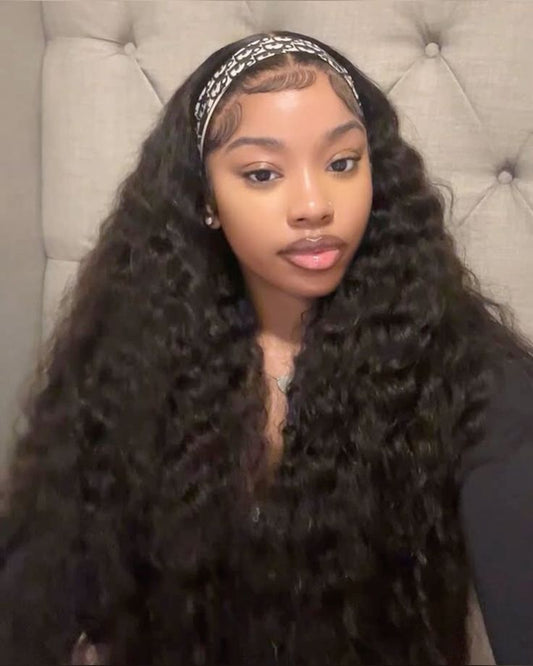 Beginner Friendly Glueless Wigs Water Wave Pre Cut Human Hair Wig 4x4 HD Lace Closure 180 Density