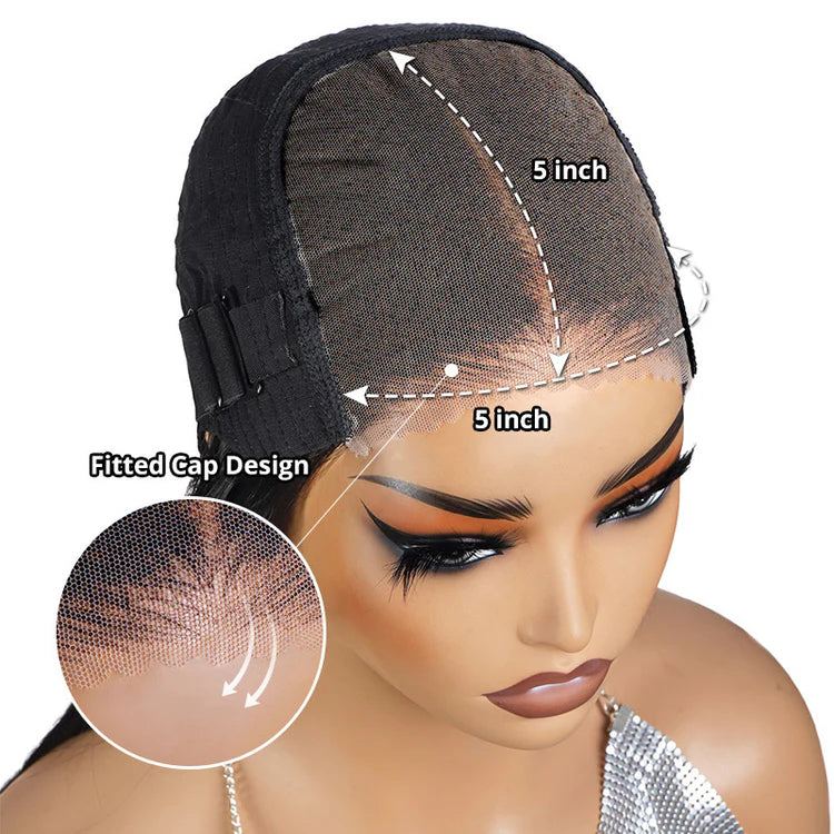 Hairneetc 5x5 HD Lace Closure Wig